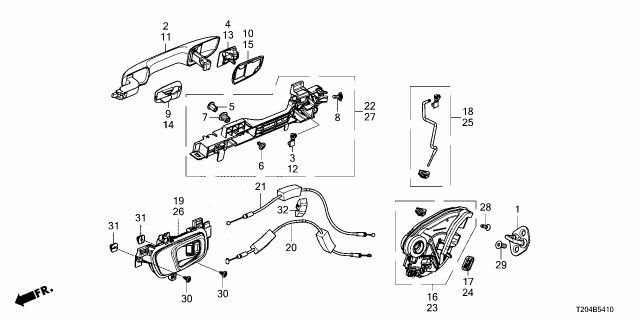 2022 Honda Civic CABLE, RR- DOOR LOCK Diagram for 72633T20A01