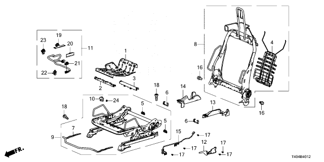 2025 Honda Civic CORD, L- FR Diagram for 81553T20A01