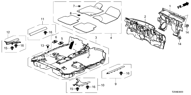 2023 Honda Civic INS, DASHBOARD Diagram for 74260T21A01