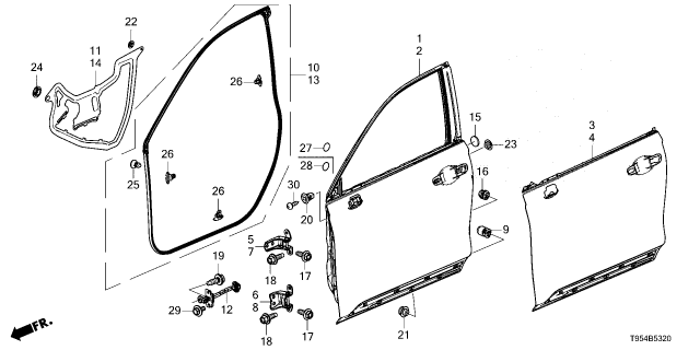 2025 Honda CR-V CHECKER, FR- DOOR Diagram for 723403A0A01