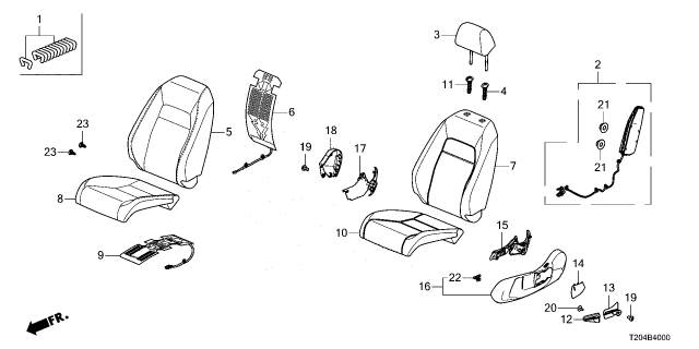2023 Honda Civic GUIDE *NH900L* Diagram for 81143TZAJ01ZA