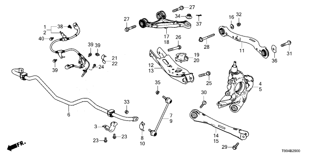 2024 Honda Pilot STABILIZER, RR Diagram for 52300T90A01