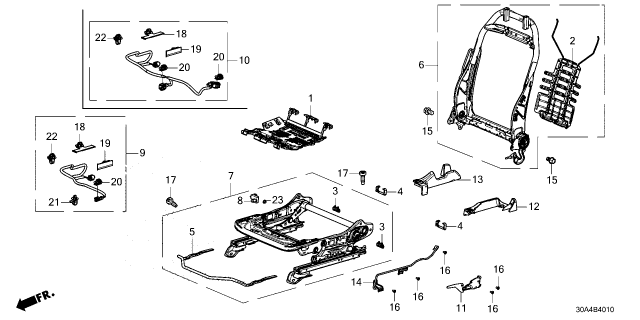 2024 Honda Accord FRAME L, FR- CUSH Diagram for 8153630AA11