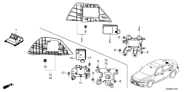 2022 Honda Civic CAMERA SET, MONO Diagram for 36163T20A07