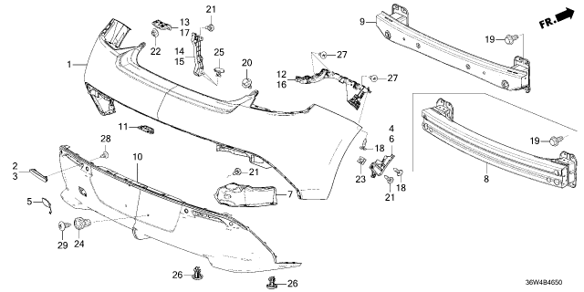 2026 Honda Prelude GROMMET, SCREW (M5) Diagram for 90601TJBA01