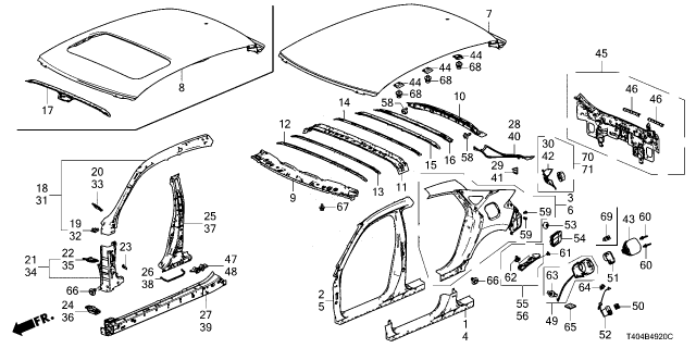 2024 Honda Civic COVER, FUEL Diagram for 74495T20A01