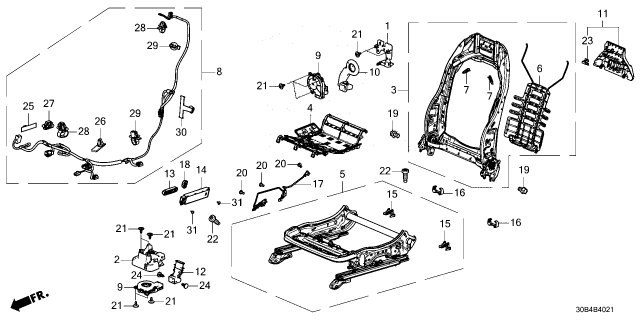 2024 Honda Accord Hybrid FRAME ASSY-, R- FR Diagram for 81125T20A61