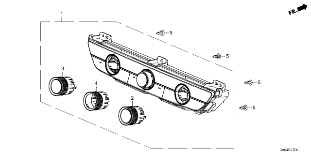 2025 Honda CR-V KNOB SET *NH900L* Diagram for 79623T21A01ZA