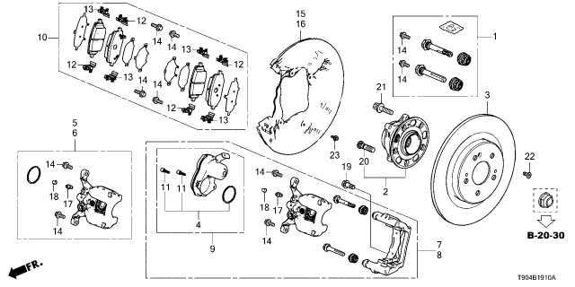 2023 Honda Pilot BEARING ASSY-, RR Diagram for 42200TYCA02