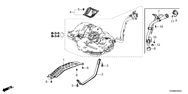 2025 Honda Civic PIPE, FUEL FILLER Diagram for 17660T60A01