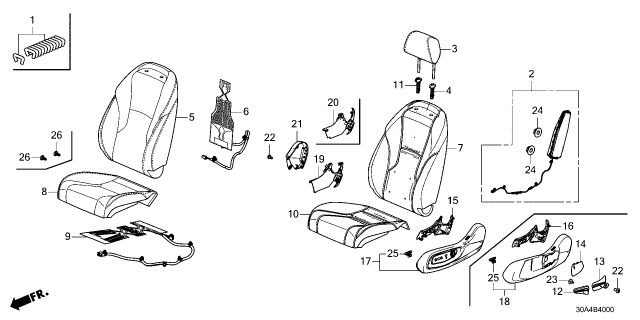 2023 Honda Accord HEATER COMP L, FR Diagram for 8152430AA31