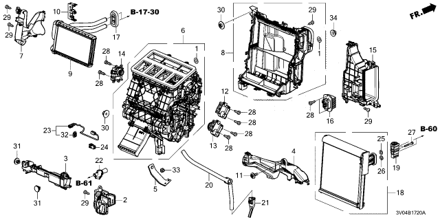 2025 Honda HR-V STAY, HVAC Diagram for 791053W0A00