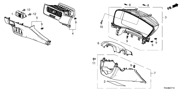 2025 Honda Civic Hybrid SWITCH ASSY Diagram for 35155T20A01
