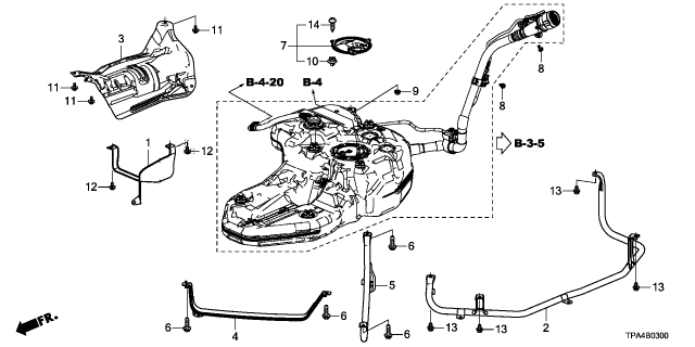 2022 Honda CR-V Hybrid BAND, FR Diagram for 17521TLAA10