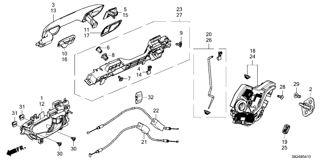 2024 Honda CR-V Hybrid HANDLE, R- *NH900L* Diagram for 721203A0A01ZA