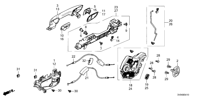 2026 Honda HR-V ROD SET, R- RR Diagram for 726133W0305