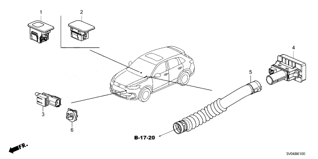 2026 Honda HR-V SENSOR ASSY-, IN CAR Diagram for 80530T20A41