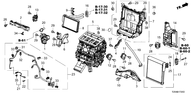 2022 Honda Civic SUB-HARNESS, A/C Diagram for 80650T21A40