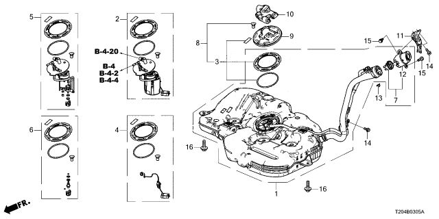 2022 Honda Civic CVR, FUEL CONNECTOR Diagram for 17612T20A00