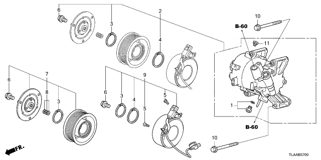 2022 Honda CR-V COMPRESSOR Diagram for 388105AAA04