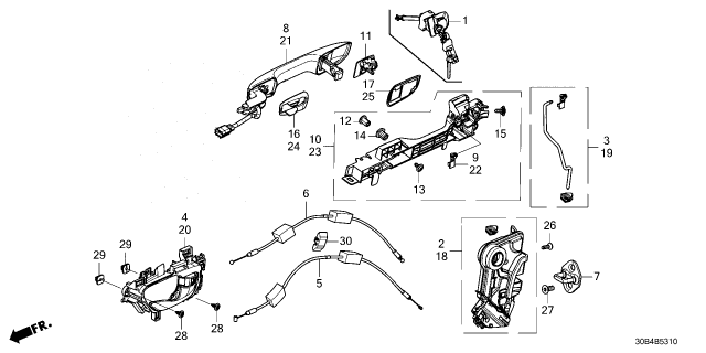 2023 Honda Accord Hybrid BASE, R- FR Diagram for 72142T20A81