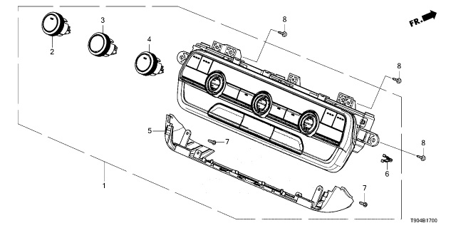 2023 Honda Pilot GARNISH B *NH900L* Diagram for 79605T90A71ZA