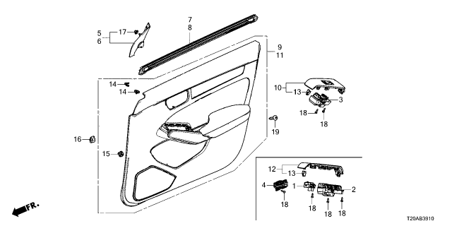 2026 Honda Civic GARNISH, R- *NH900L* Diagram for 72220T20A00ZA