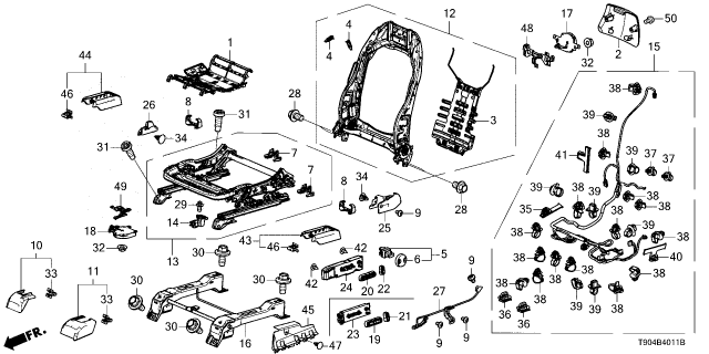 2025 Honda Pilot SPRING, SEAT CUSHION Diagram for 81132T20A61
