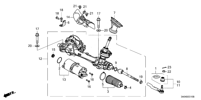 2024 Honda CR-V RACK, POWER STEERING Diagram for 536203A0A03