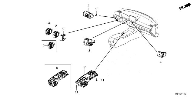 2022 Honda Civic SWITCH ASSY Diagram for 35881TZAA01