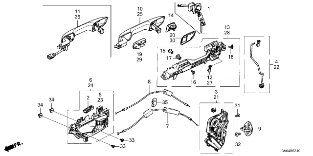 2026 Honda CR-V BASE, R- FR Diagram for 721423W0A71