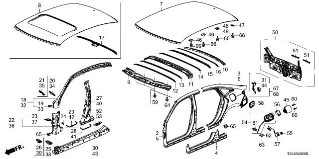 2023 Honda Civic LID, FUEL FILLER Diagram for 63910T20A00ZZ