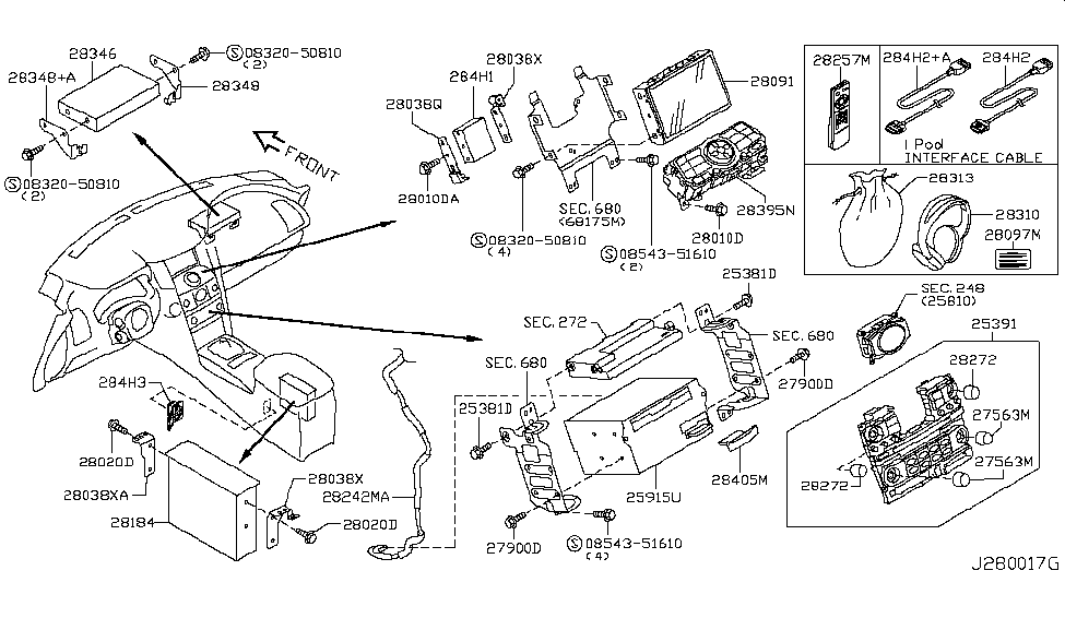 Diagram for 2009 Infiniti FX35 Audio & Visual 