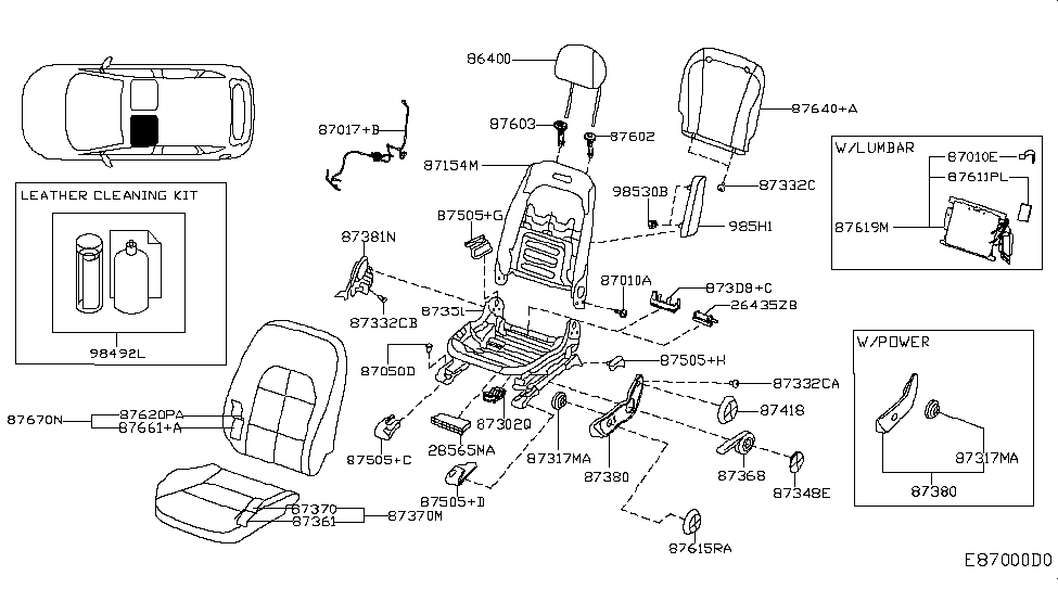 Infiniti 98492-5DA0B Cleaner Kit-Leather