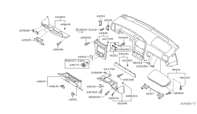 2003 Infiniti QX4 Screw Diagram for 0851051612