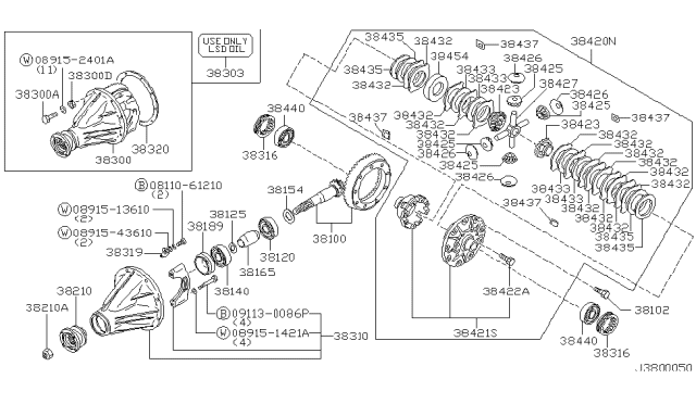 2000 Infiniti QX4 Washer - Spring Diagram for 089152401A