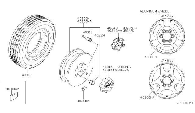 2000 Infiniti QX4  Valve Diagram for 4031150Y00