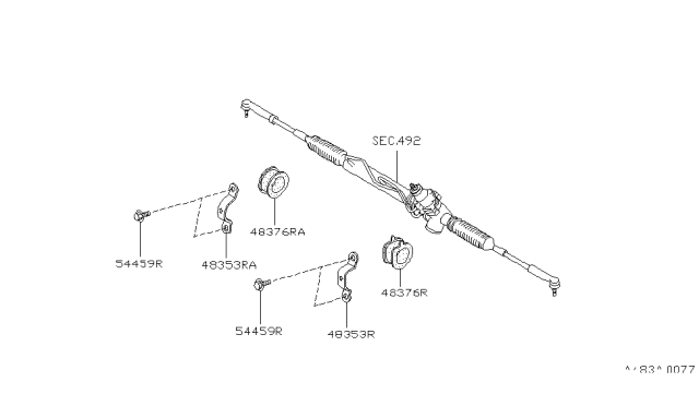 2000 Infiniti QX4 Insulator Diagram for 544450W000