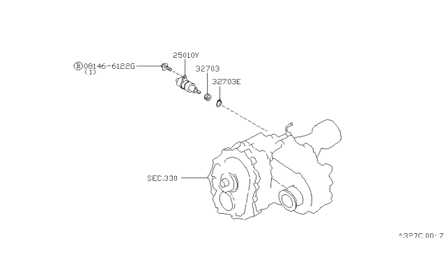 2002 Infiniti QX4  Pinion-Speedometer Diagram for 3274356G18