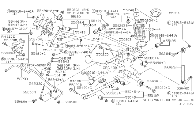 2001 Infiniti QX4  Bolt-Hex, Pp W/WLW & Pw Diagram for 081568251E
