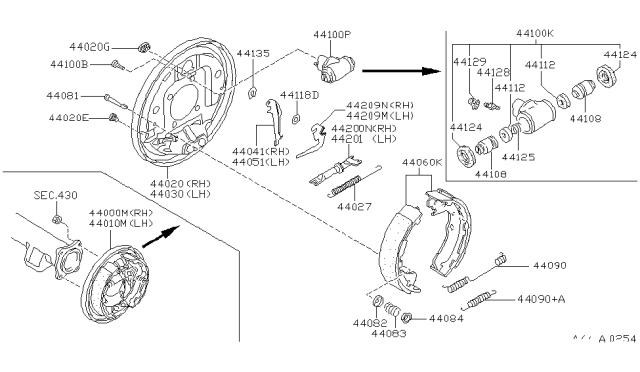 2001 Infiniti QX4  Cap-BLEEDER Diagram for 44129L0700