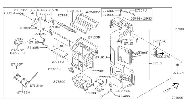 1998 Infiniti QX4  Air Mix Actuator Assembly Diagram for 277321W600