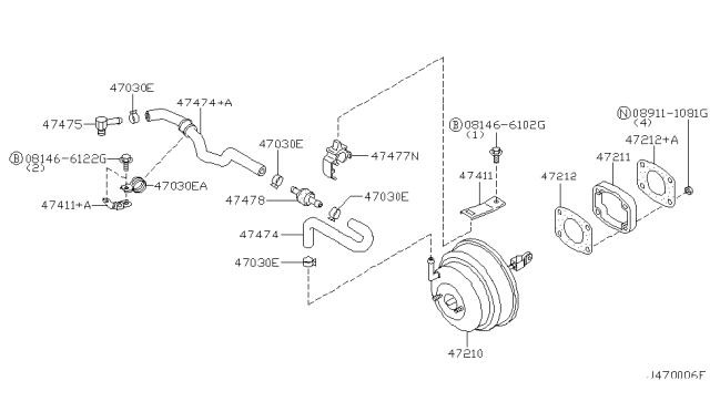 2002 Infiniti QX4 Valve-Assembly Check Diagram for 4747851E00