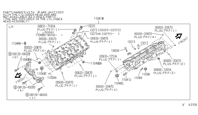 1994 Infiniti Q45  Plug Diagram for 009331251A