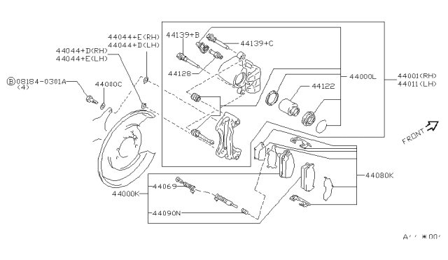 1992 Infiniti Q45 Bleeder Diagram for 41128U3400