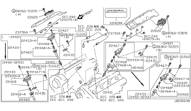 1992 Infiniti Q45  Bolt Diagram for 0836051225
