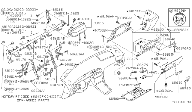 1993 Infiniti Q45 Bolt Diagram for 0114100411