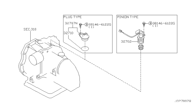 2003 Infiniti I35  Sleeve-SPEEDOMETER Diagram for 327072Y000