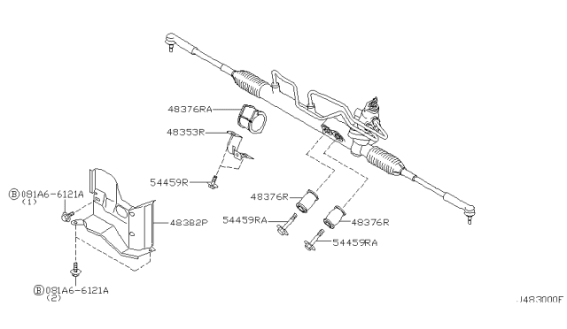 2001 Infiniti I30 Insulator Diagram for 544452Y000