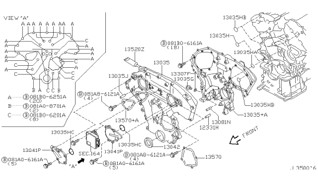 2004 Infiniti I35  Seal O Ring Diagram for 1506631U03